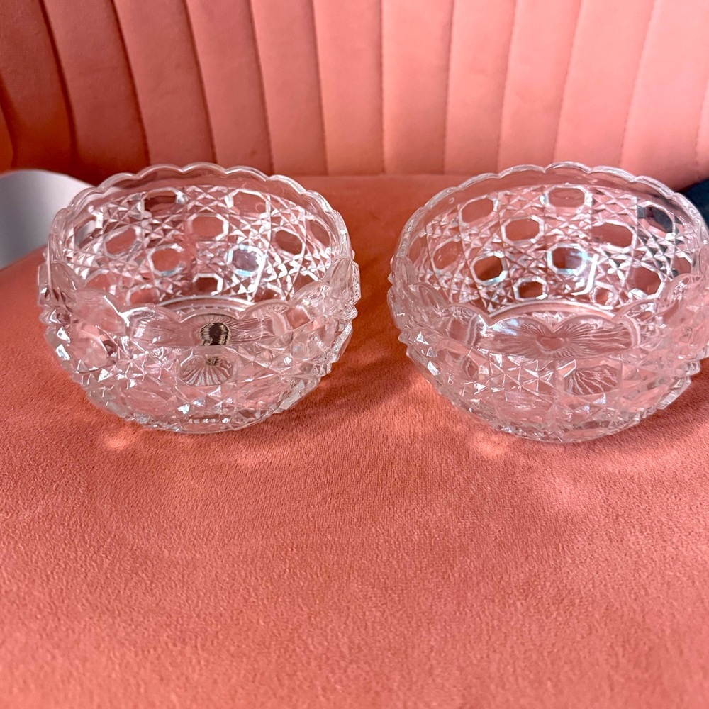 vintage crystal bowl made in england - Picture 1 of 3